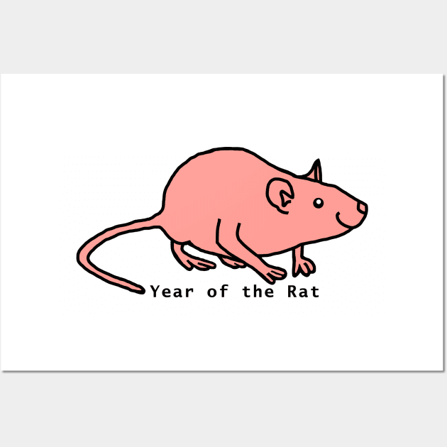 Year of the Rat - Rose Wall Art by ellenhenryart
